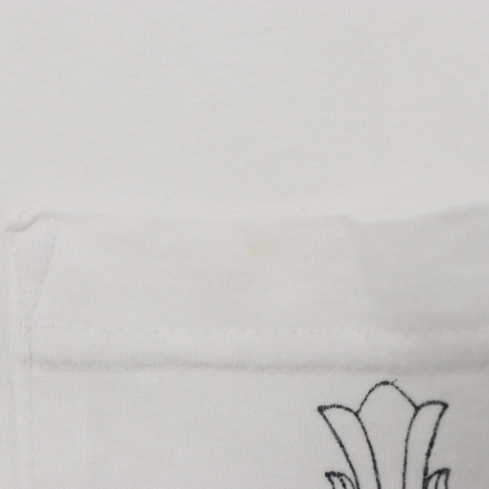 CHROME HEARTS(クロムハーツ) OLD NEW YORK S/S TEE オールドモデル ニューヨーク限定 サイドクロスロゴプリント 半袖Tシャツ ホワイト