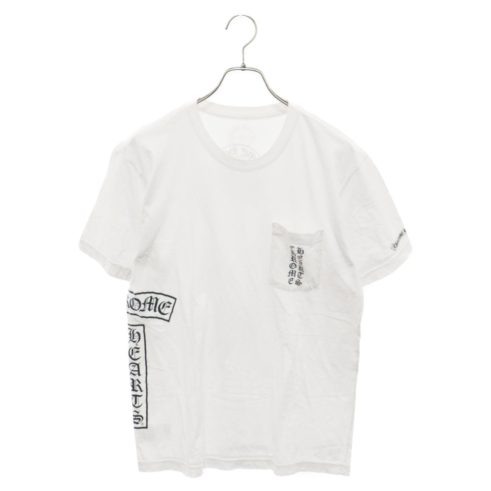 CHROME HEARTS(クロムハーツ) Scroll Logo TEE サイドスクロールロゴプリントクルーネック半袖Tシャツ ホワイト