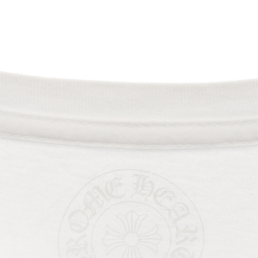CHROME HEARTS(クロムハーツ) Scroll Logo TEE サイドスクロールロゴプリントクルーネック半袖Tシャツ ホワイト