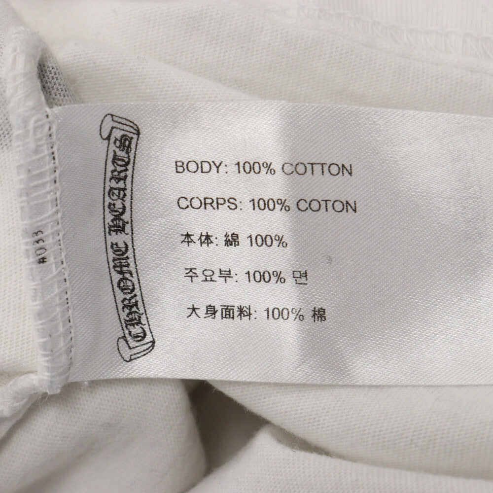 CHROME HEARTS(クロムハーツ) Scroll Logo TEE サイドスクロールロゴプリントクルーネック半袖Tシャツ ホワイト