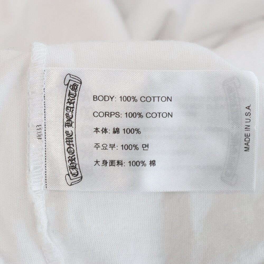 CHROME HEARTS(クロムハーツ) Old English Neck Logo Pastel Purple S/S Tee オールドイングリッシュネックロゴパステルパープルロングスリーブ半袖Tシャツ ホワイト/パープル