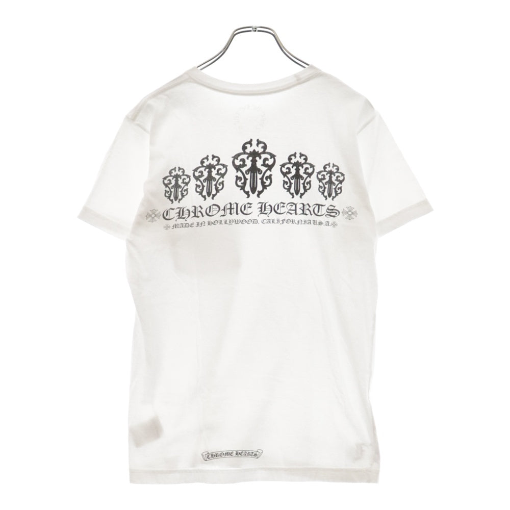 CHROME HEARTS(クロムハーツ) Dagger S/S Tee ダガーロゴ プリント 半袖Tシャツ ホワイト