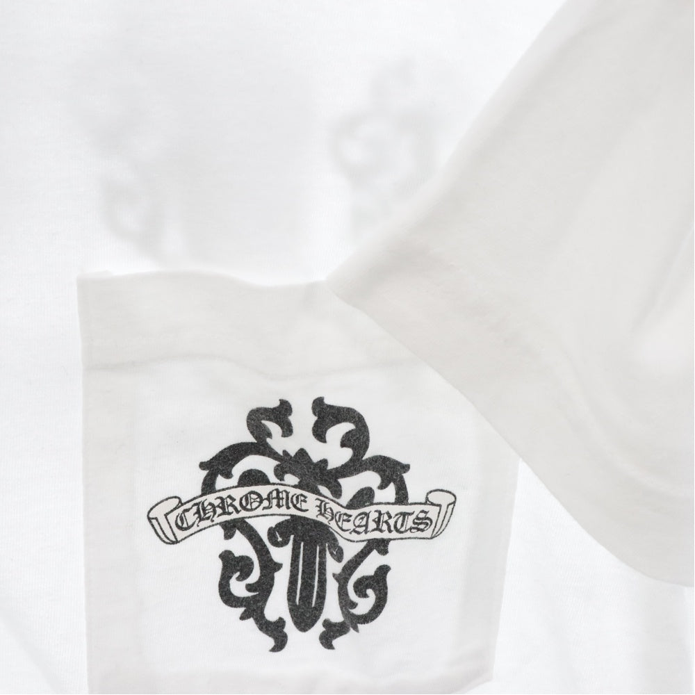 CHROME HEARTS(クロムハーツ) Dagger S/S Tee ダガーロゴ プリント 半袖Tシャツ ホワイト