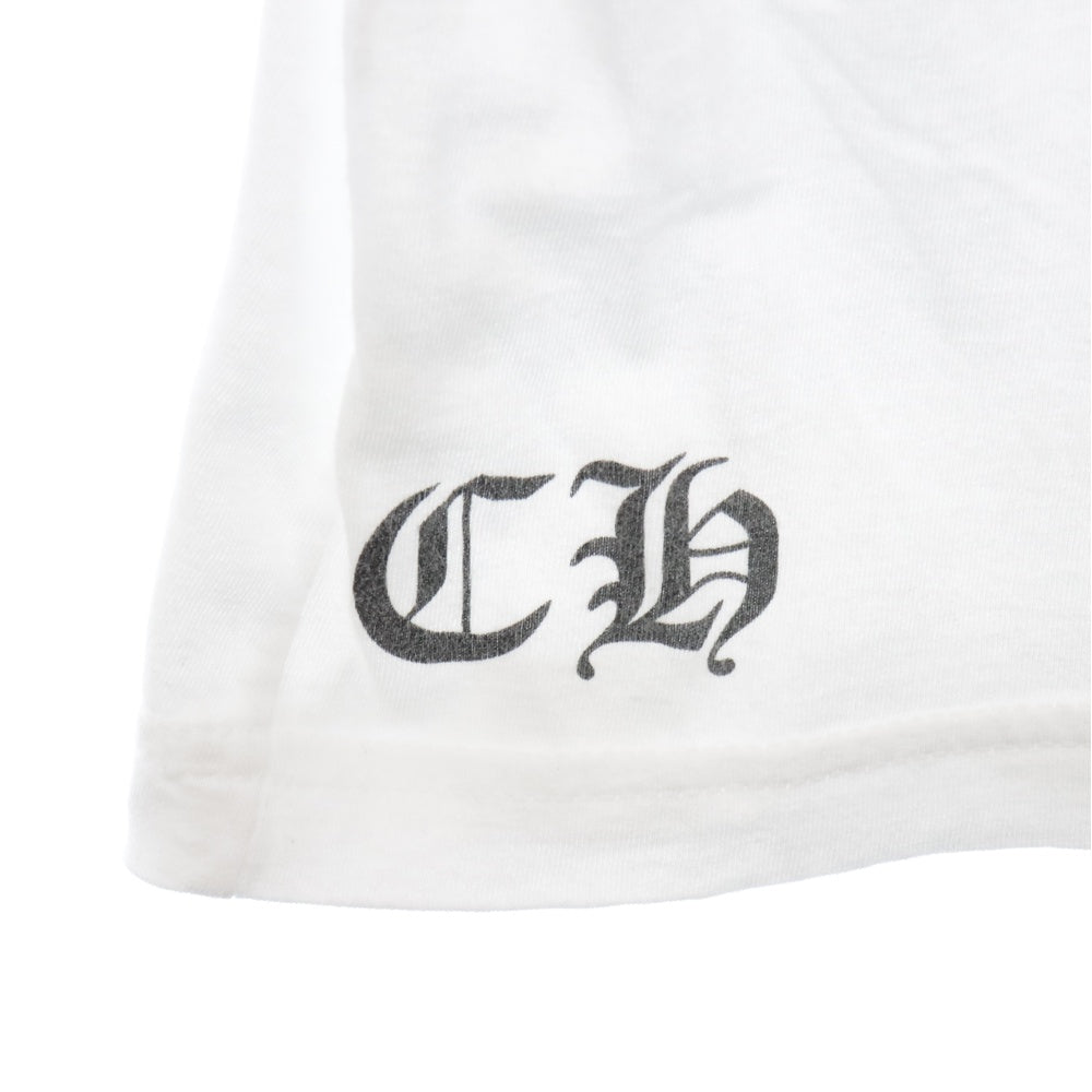 CHROME HEARTS(クロムハーツ) Dagger S/S Tee ダガーロゴ プリント 半袖Tシャツ ホワイト