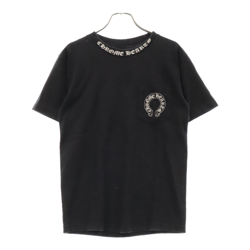 CHROME HEARTS(クロムハーツ) Malibu neck Logo S/S Tee マリブ限定 バックロゴ 半袖Tシャツ カットソー ブラック