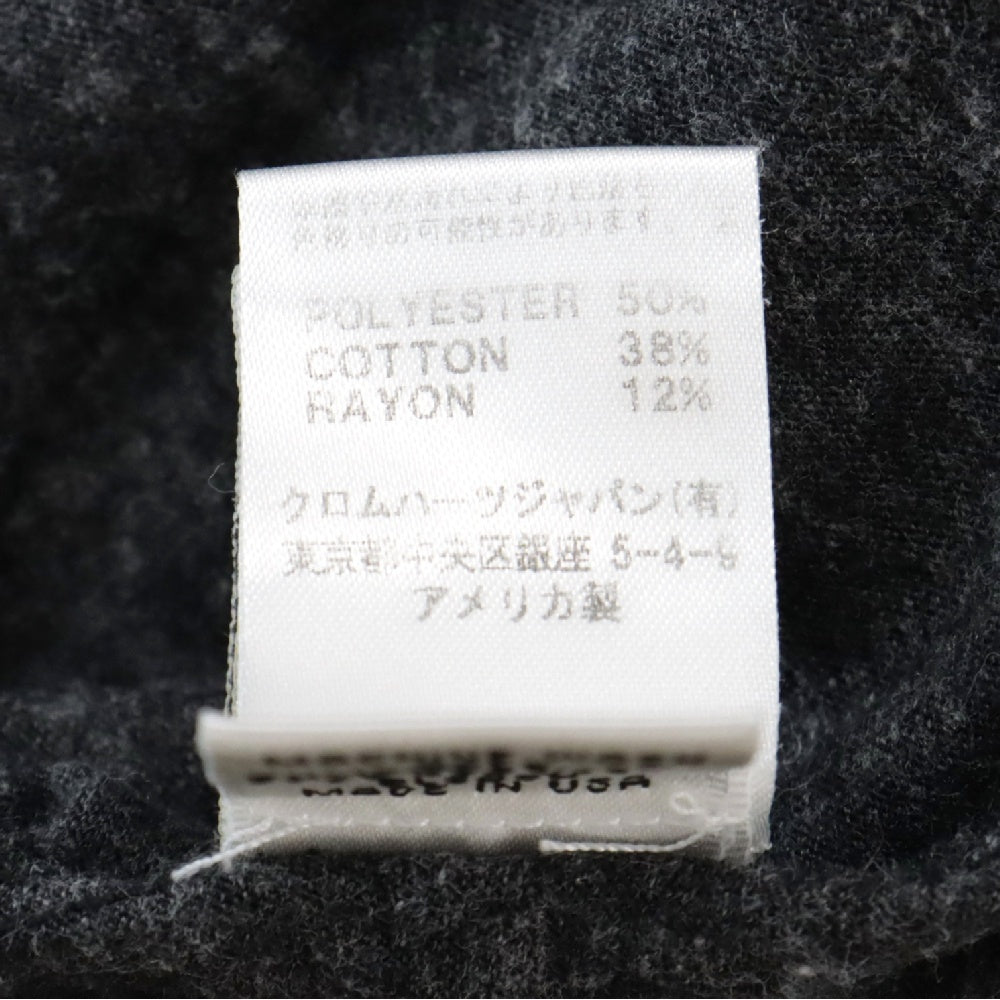 CHROME HEARTS(クロムハーツ) Scroll Label Logo Tee スクロールラベル ロゴ プリント 7分丈 長袖Tシャツ グレー