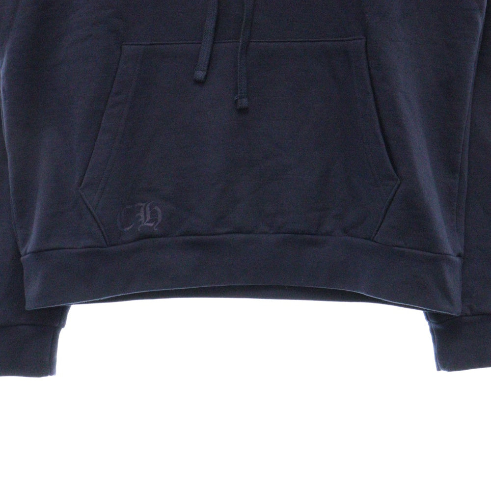 CHROME HEARTS(クロムハーツ) Yellow Sleeve Logo Pullover Hoodie イエロースリーブ ロゴ プルオーバー パーカー 袖ロゴ ロゴプリント ネイビー