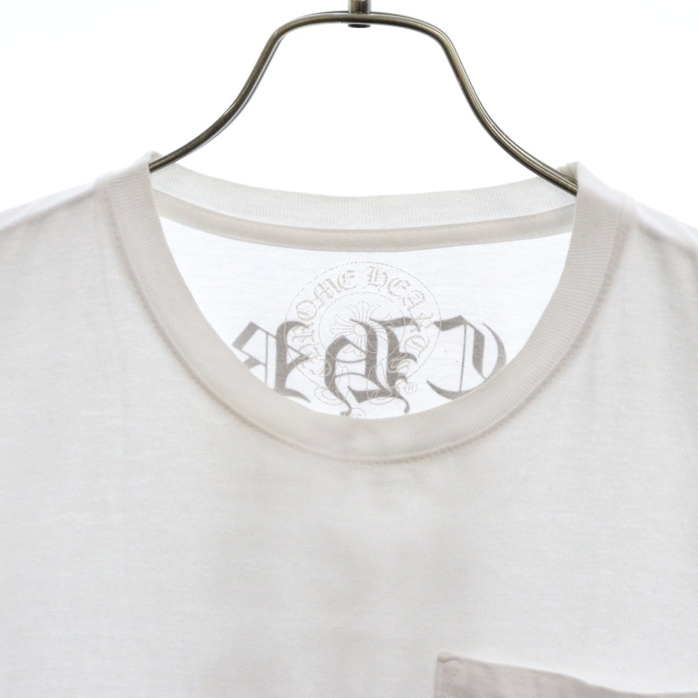 CHROME HEARTS(クロムハーツ) Vertical Logo Tee ヴァーティカルロゴ Tシャツ 半袖 胸ポケットロゴ バックロゴ 縦ロゴ ブラック/ホワイト