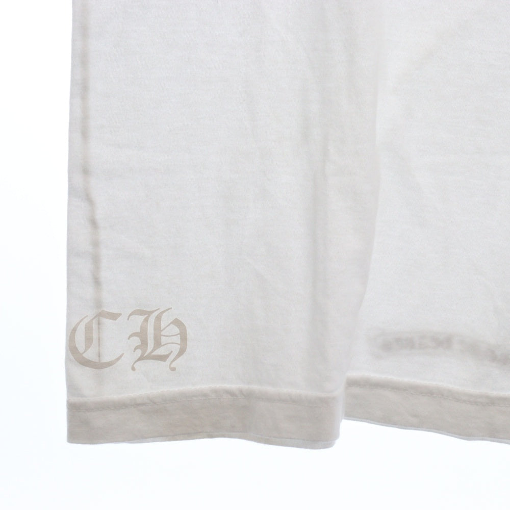 CHROME HEARTS(クロムハーツ) Vertical Logo Tee ヴァーティカルロゴ Tシャツ 半袖 胸ポケットロゴ バックロゴ 縦ロゴ ブラック/ホワイト