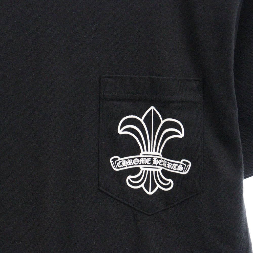 CHROME HEARTS(クロムハーツ) BS FLEUR S/S TEE BSフレア バック ロゴ プリント 半袖Tシャツ ブラック