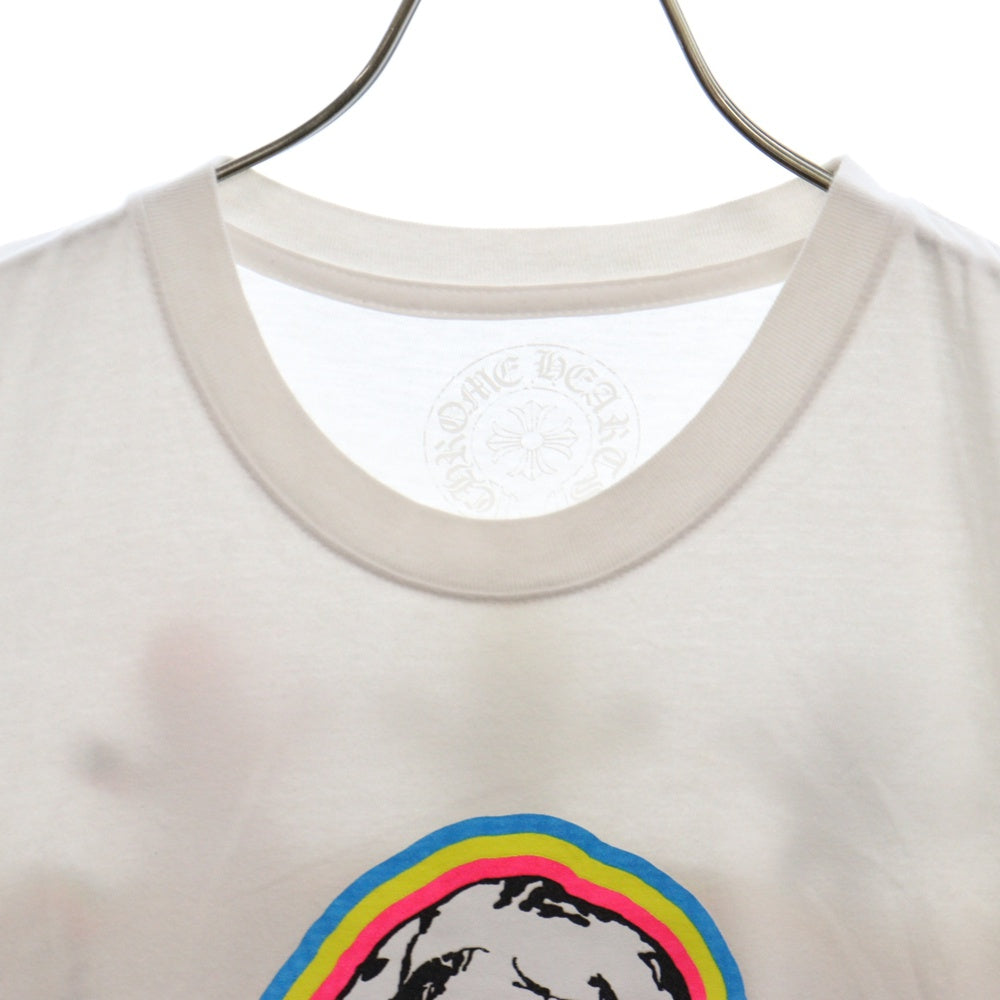 CHROME HEARTS(クロムハーツ) FOTI S/S TEE フォティ フロント レインボー ロゴ プリント 半袖Tシャツ ホワイト