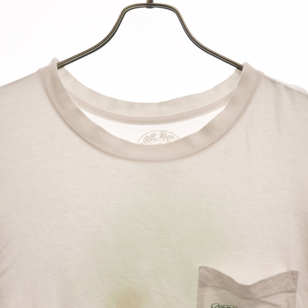 CHROME HEARTS(クロムハーツ) CEMETERY CROSS S/S Tee バック セメタリークロス プリント 半袖 カットソー ホワイト/ グリーン