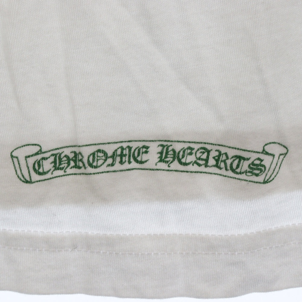 CHROME HEARTS(クロムハーツ) CEMETERY CROSS S/S Tee バック セメタリークロス プリント 半袖 カットソー ホワイト/ グリーン