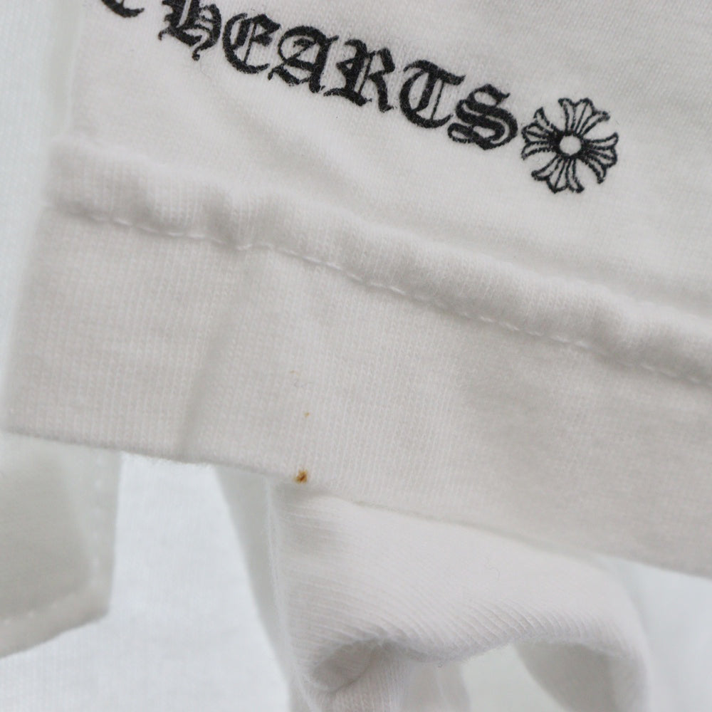 CHROME HEARTS(クロムハーツ) Neck Logo S/S TEE ネック ロゴ バッククロス プリント 半袖Tシャツ ホワイト