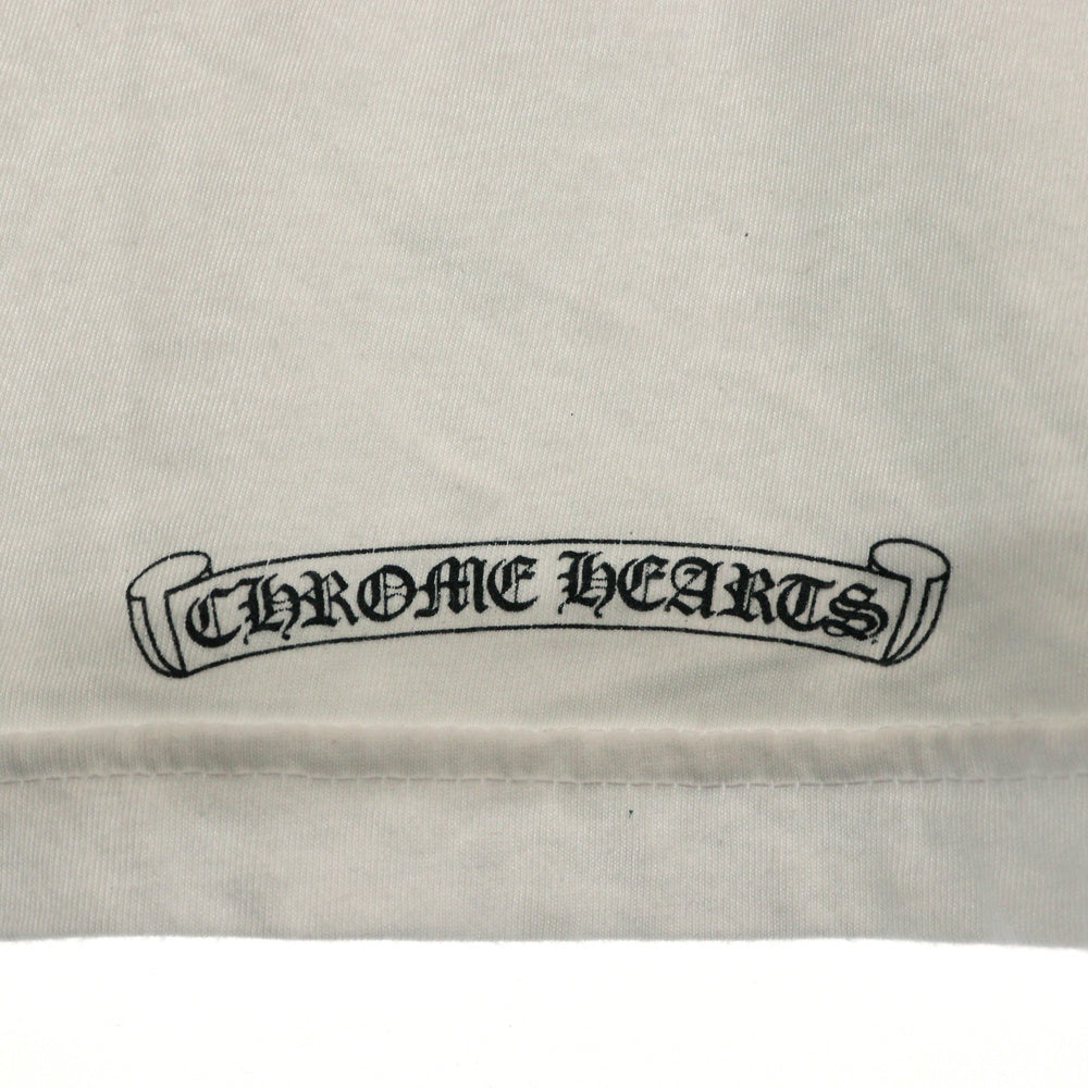 CHROME HEARTS(クロムハーツ) Neck Logo S/S TEE ネック ロゴ バッククロス プリント 半袖Tシャツ ホワイト