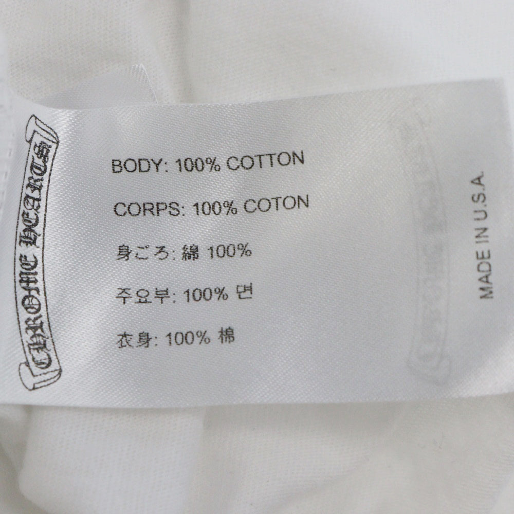CHROME HEARTS(クロムハーツ) Neck Logo S/S TEE ネック ロゴ バッククロス プリント 半袖Tシャツ ホワイト