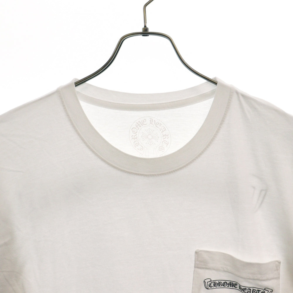 CHROME HEARTS(クロムハーツ) Scroll Logo S/S TEE スクロールラベルバックプリント半袖Tシャツカットソー ホワイト