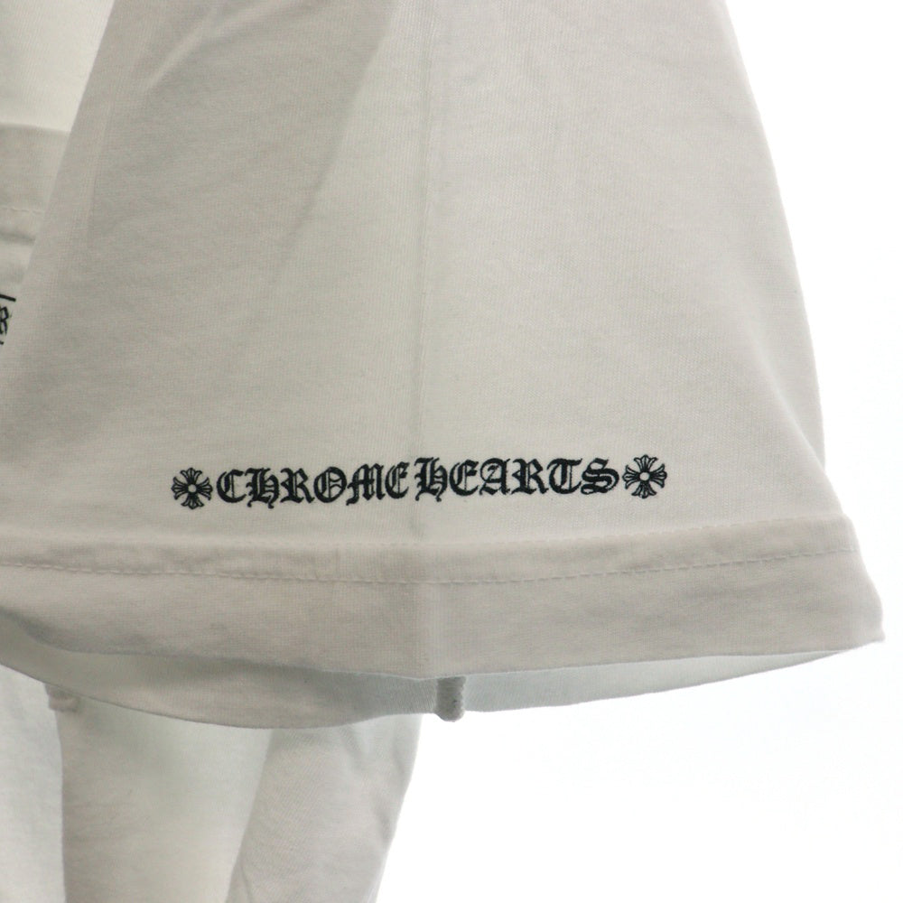 CHROME HEARTS(クロムハーツ) Scroll Logo S/S TEE スクロールラベルバックプリント半袖Tシャツカットソー ホワイト