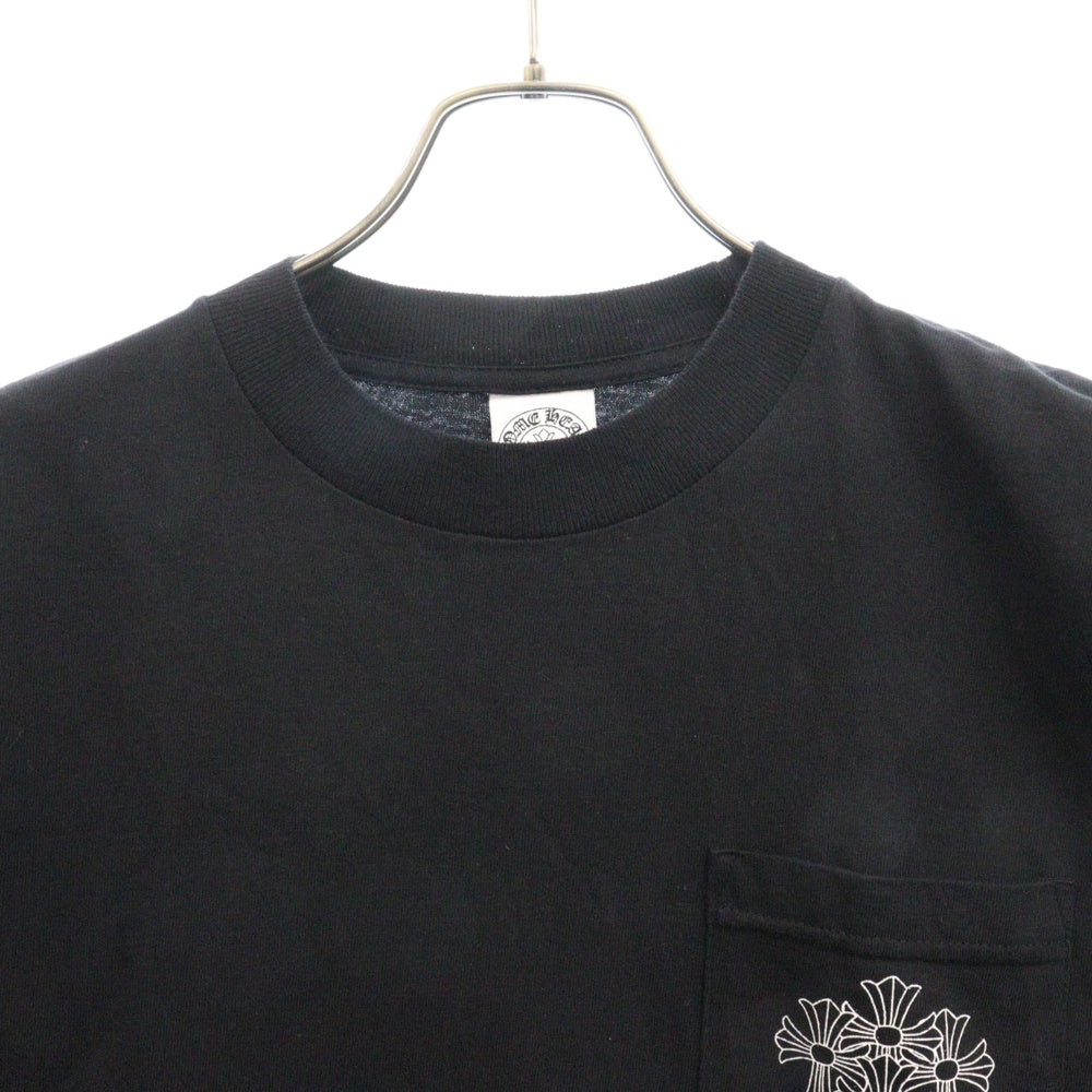 CHROME HEARTS(クロムハーツ) NYC Scroll Label Logo Tee ニューヨーク限定 スクロール ラベル ロゴ長袖 Tシャツ ブラック