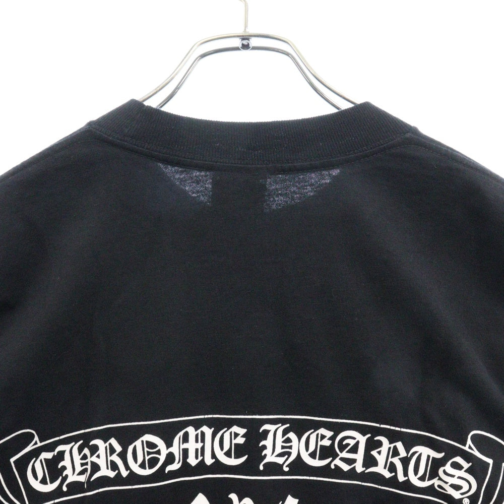 CHROME HEARTS(クロムハーツ) NYC Scroll Label Logo Tee ニューヨーク限定 スクロール ラベル ロゴ長袖 Tシャツ ブラック