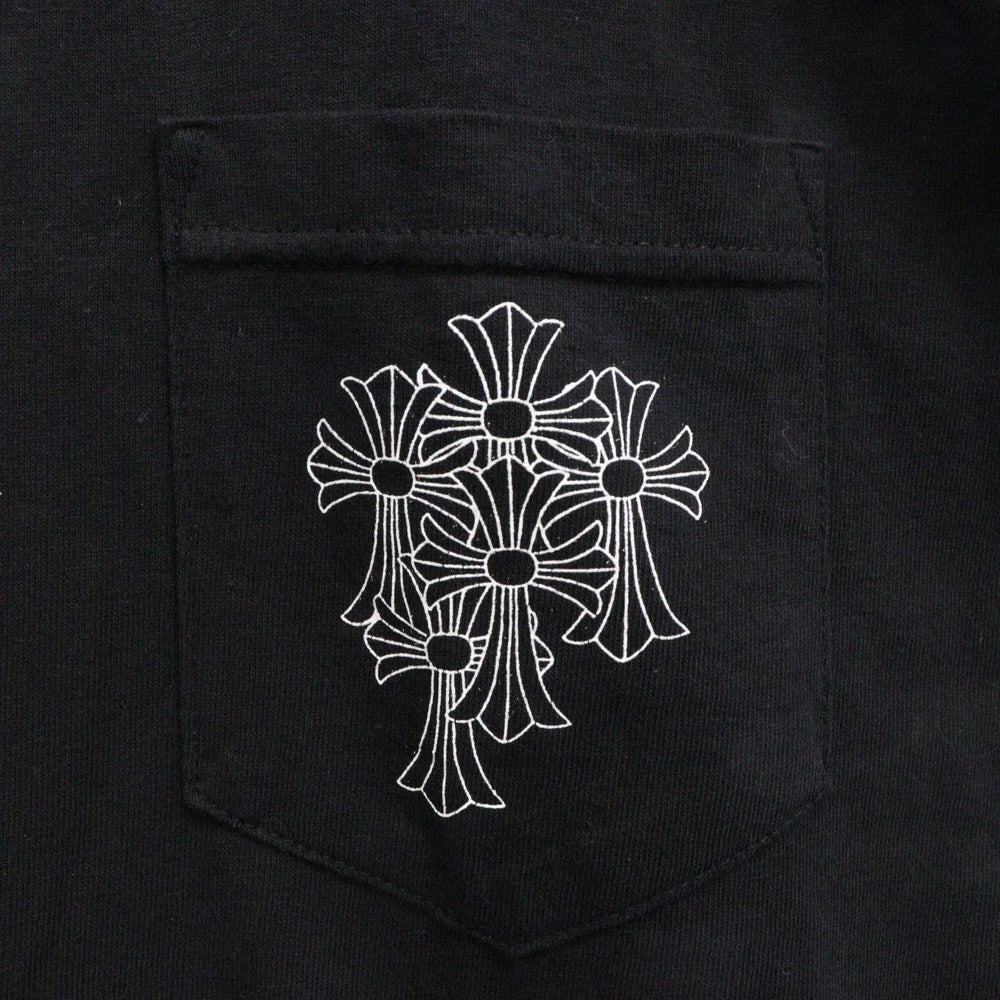 CHROME HEARTS(クロムハーツ) NYC Scroll Label Logo Tee ニューヨーク限定 スクロール ラベル ロゴ長袖 Tシャツ ブラック