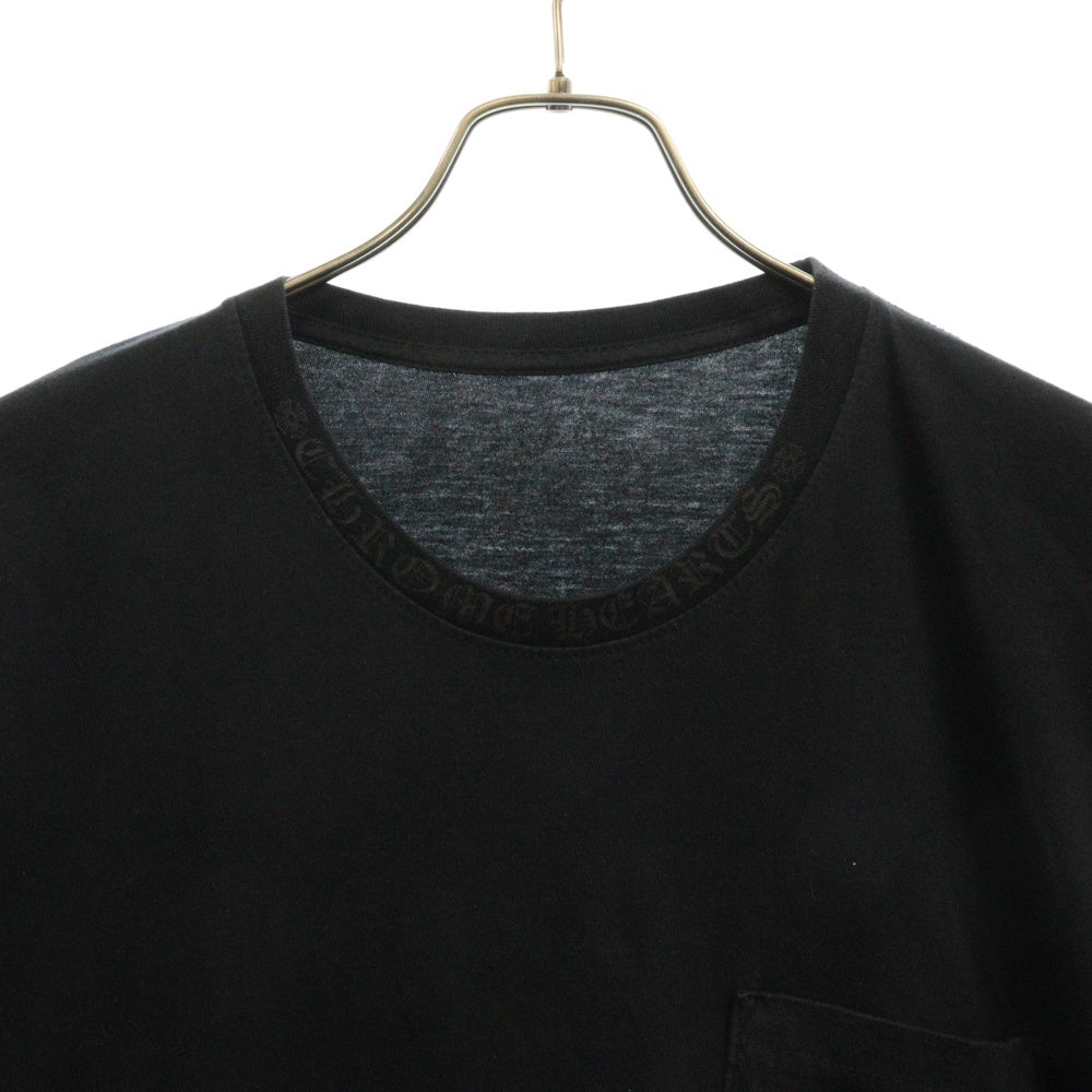 CHROME HEARTS(クロムハーツ) Neck Logo L/S Tee サイドホースシューレインボーロゴ ロングスリーブTシャツ 長袖カットソー ロンT