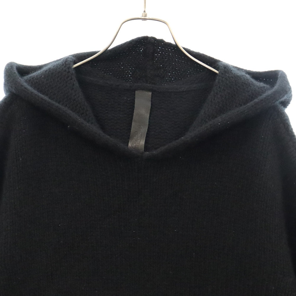 CHROME HEARTS(クロムハーツ) U NO TAKE BACKS フードクロスパッチカシミヤニットプルオーバーパーカー ブラック