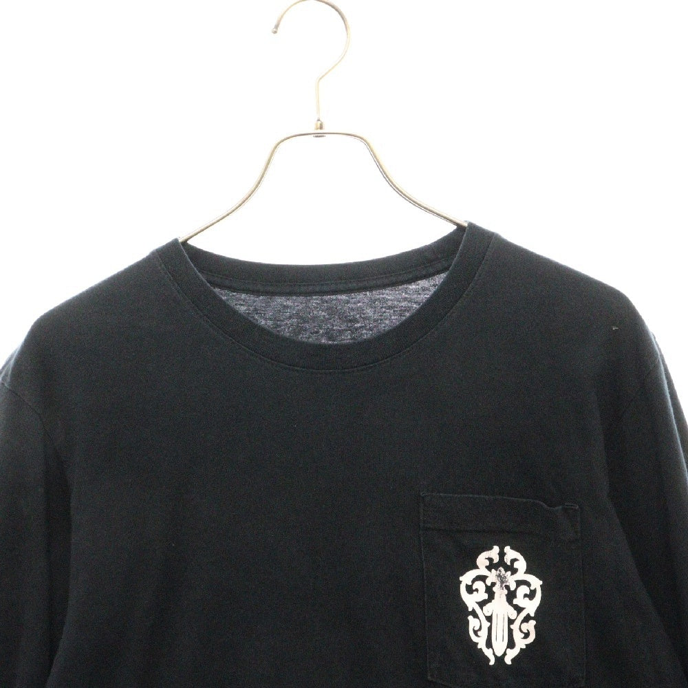 CHROME HEARTS(クロムハーツ) Dagger L/S Tee ダガーロゴプリント 長袖Tシャツ ブラック
