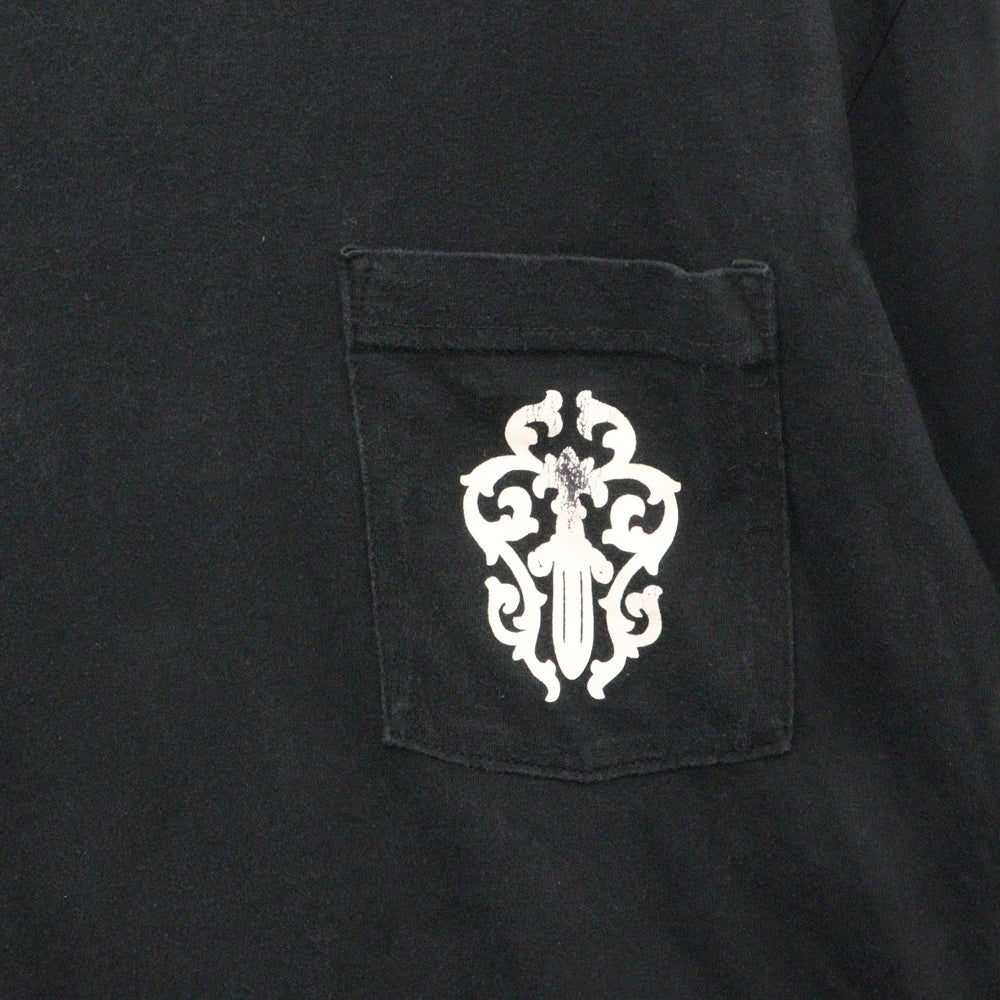 CHROME HEARTS(クロムハーツ) Dagger L/S Tee ダガーロゴプリント 長袖Tシャツ ブラック