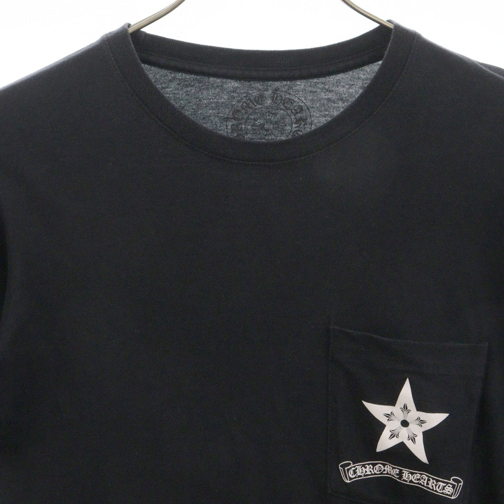 CHROME HEARTS(クロムハーツ) STAR L/S TEE スターロゴ プリント 長袖Tシャツ ブラック