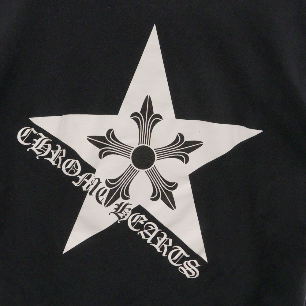 CHROME HEARTS(クロムハーツ) STAR L/S TEE スターロゴ プリント 長袖Tシャツ ブラック