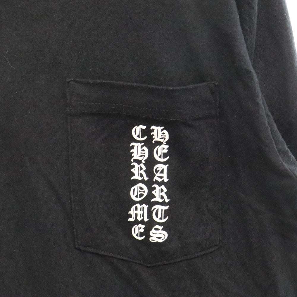 CHROME HEARTS(クロムハーツ) Neon Pink Print L/S Tee ネオンピンク バックプリント 長袖Tシャツ ブラック/ピンク