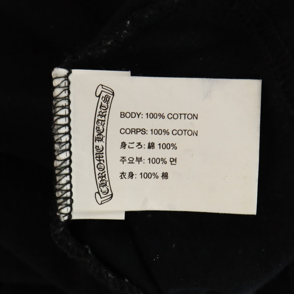 CHROME HEARTS(クロムハーツ) Neon Pink Print L/S Tee ネオンピンク バックプリント 長袖Tシャツ ブラック/ピンク
