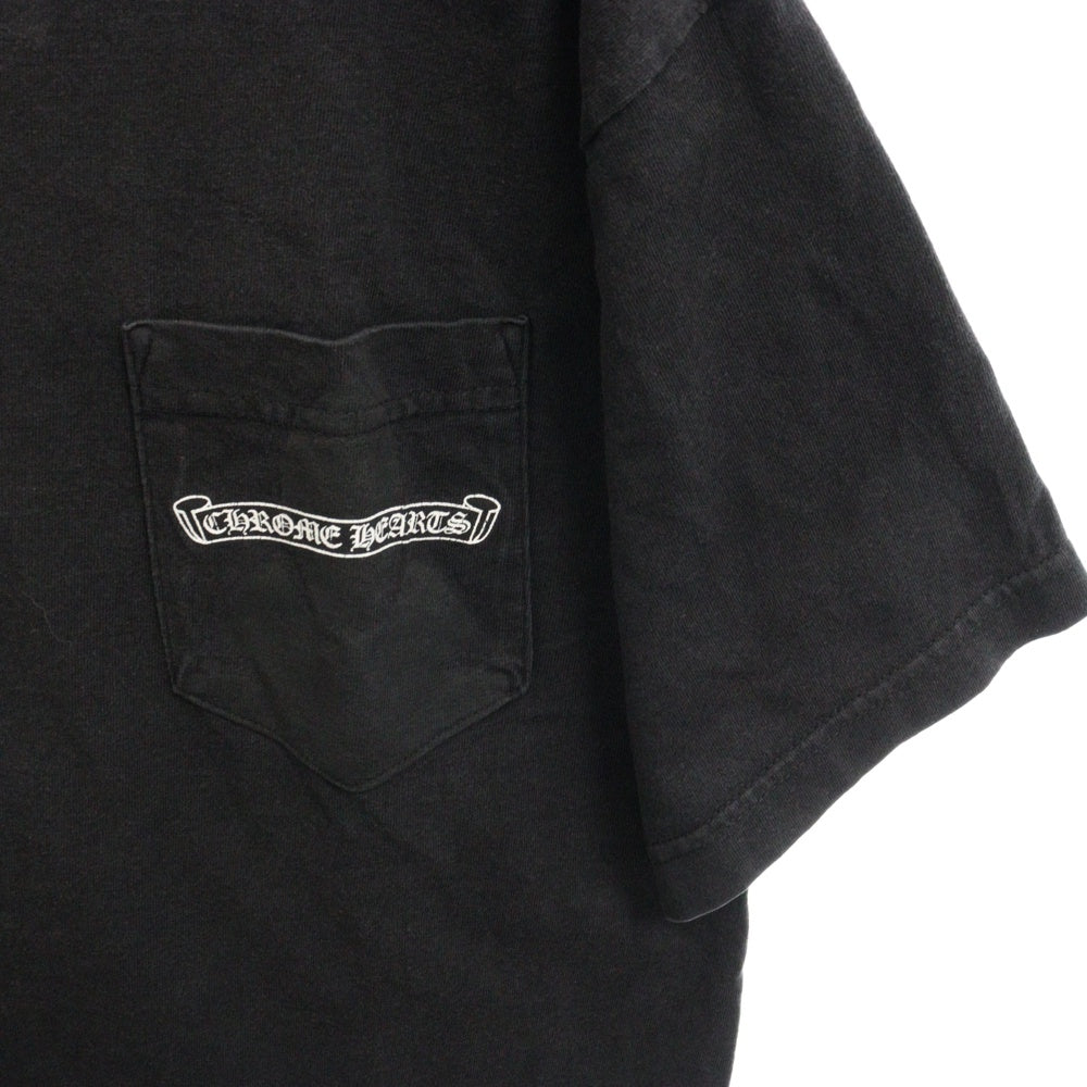 CHROME HEARTS(クロムハーツ) OLD FLEURKNEE TEE オールドモデル フレアニー ロゴプリント 半袖Tシャツ ブラック