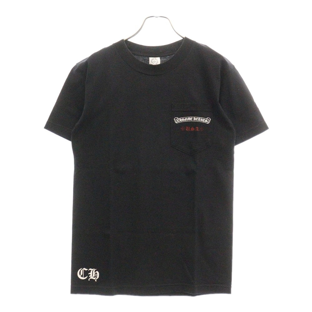 CHROME HEARTS(クロムハーツ) American Flag S/S TEE アメリカンフラッグ プリント 半袖Tシャツ ブラック