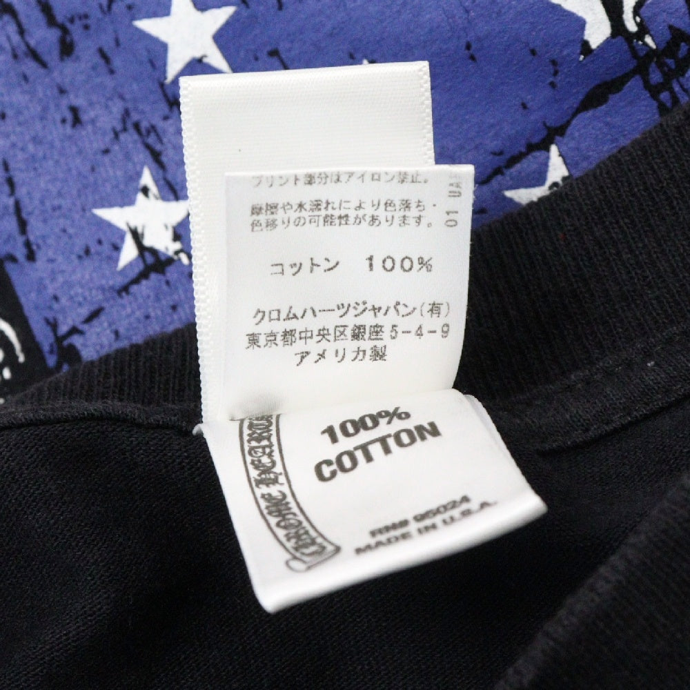 CHROME HEARTS(クロムハーツ) American Flag S/S TEE アメリカンフラッグ プリント 半袖Tシャツ ブラック