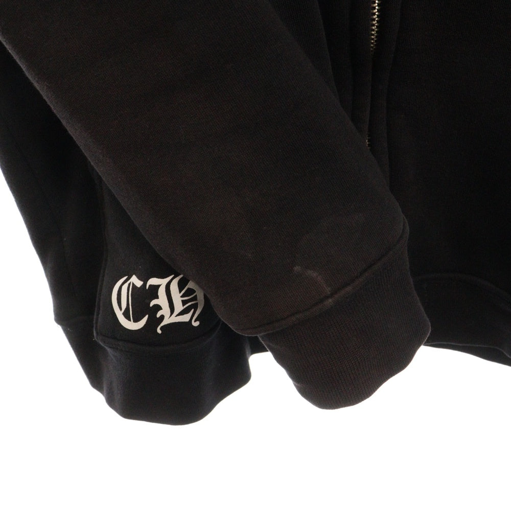CHROME HEARTS(クロムハーツ) CH PLUS ZIP Hoodie CHプラス 裏地サーマル ジップアップパーカー ブラック