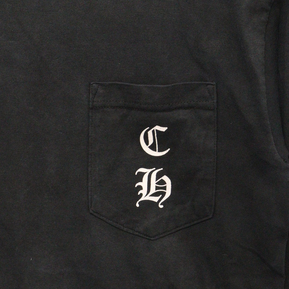 CHROME HEARTS(クロムハーツ) OLD STAR L/S Tee サイドスター ロゴ プリント 長袖Tシャツ ブラック