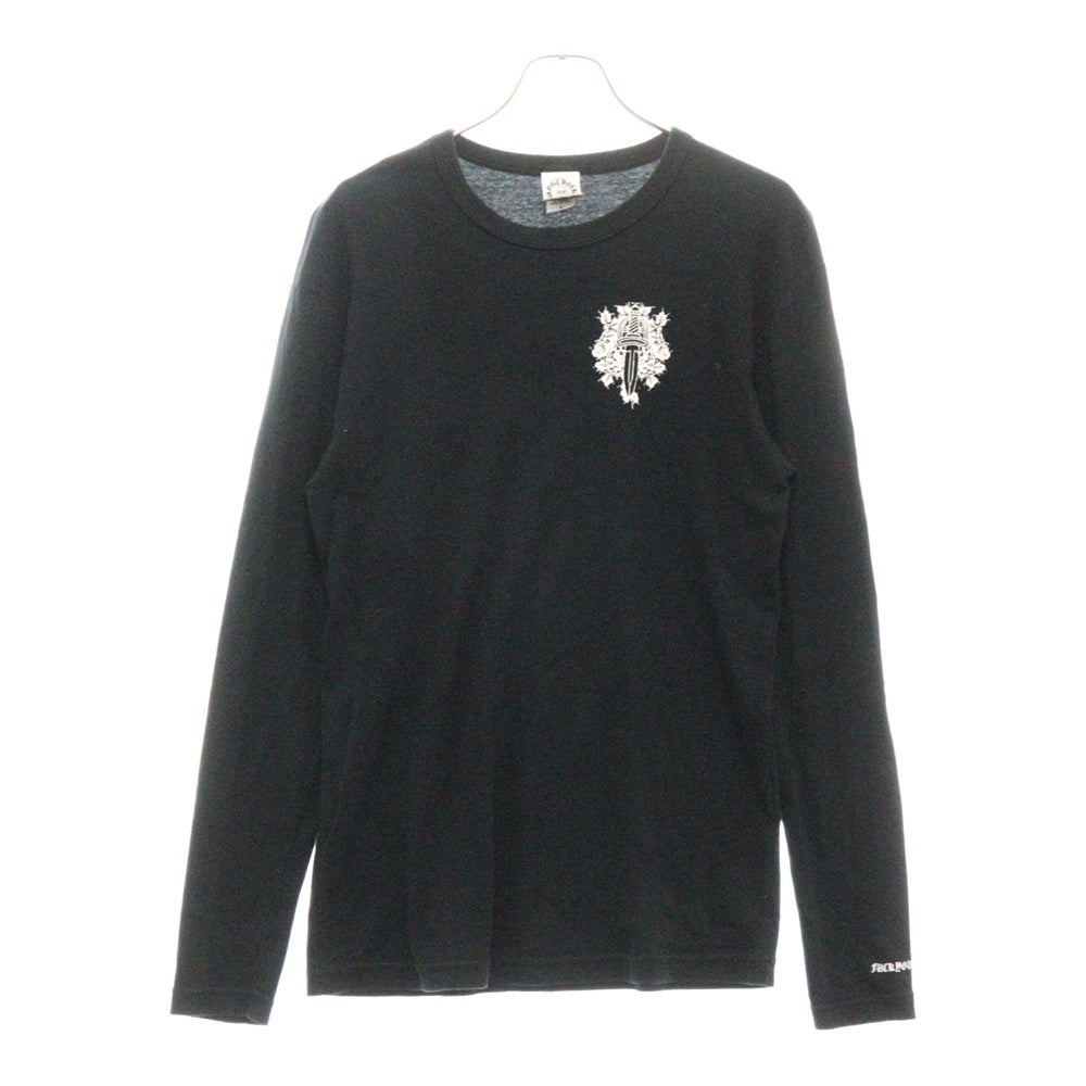 CHROME HEARTS(クロムハーツ) OLD Dagger L/S Tee×オールドモデル ダガーロゴプリント 長袖Tシャツ ブラック