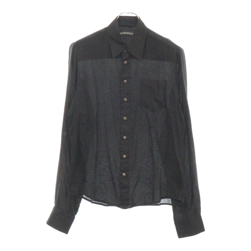 CHROME HEARTS(クロムハーツ) LOOSEENDS LS WOVEN ルーズエンド シルクシャツ ブラック