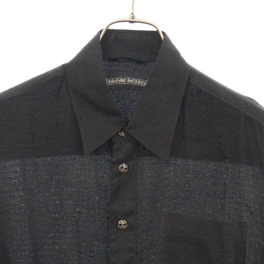 CHROME HEARTS(クロムハーツ) LOOSEENDS LS WOVEN ルーズエンド シルクシャツ ブラック
