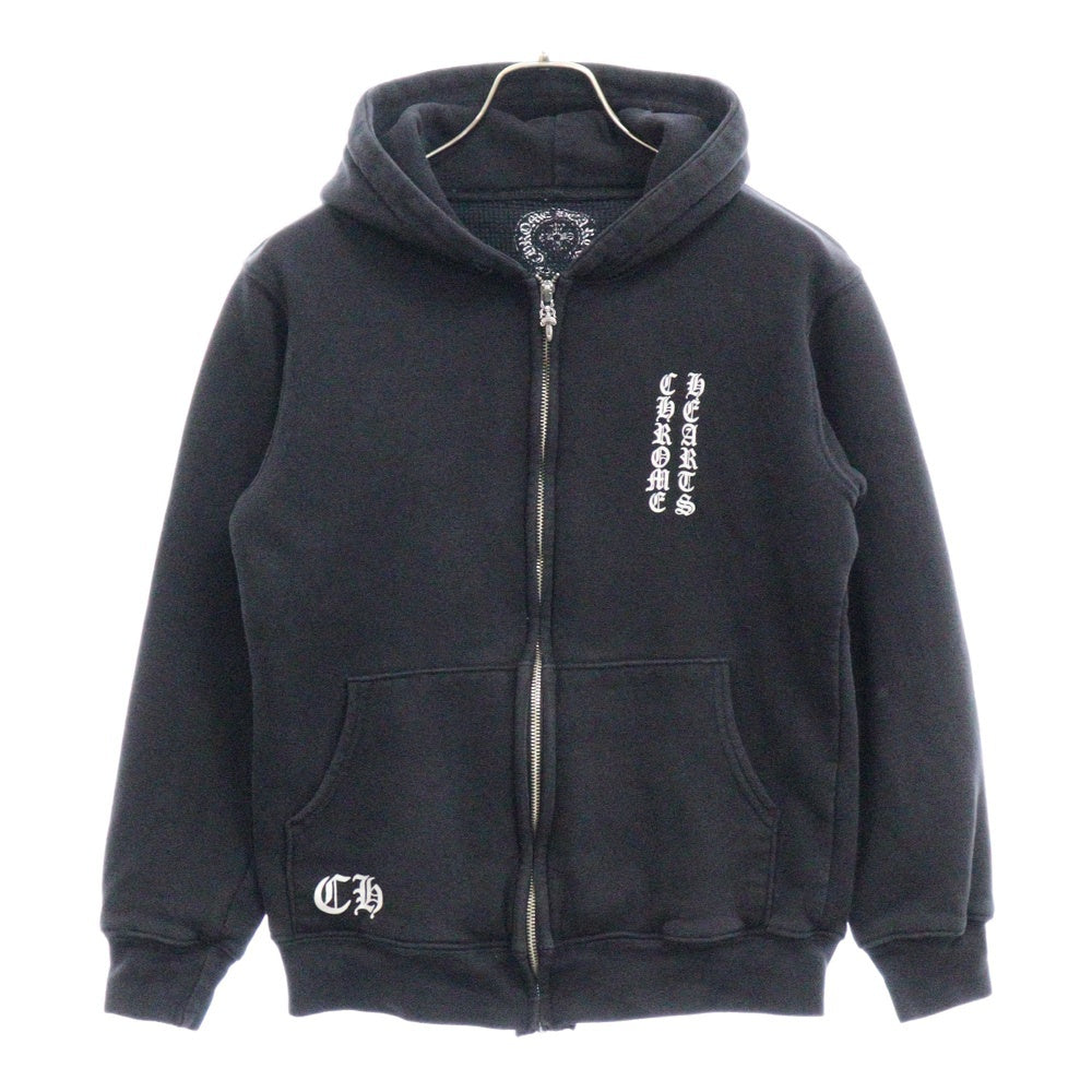 CHROME HEARTS(クロムハーツ) RS3 ZIP HOODIE 裏地サーマル ジップ パーカー ブラック