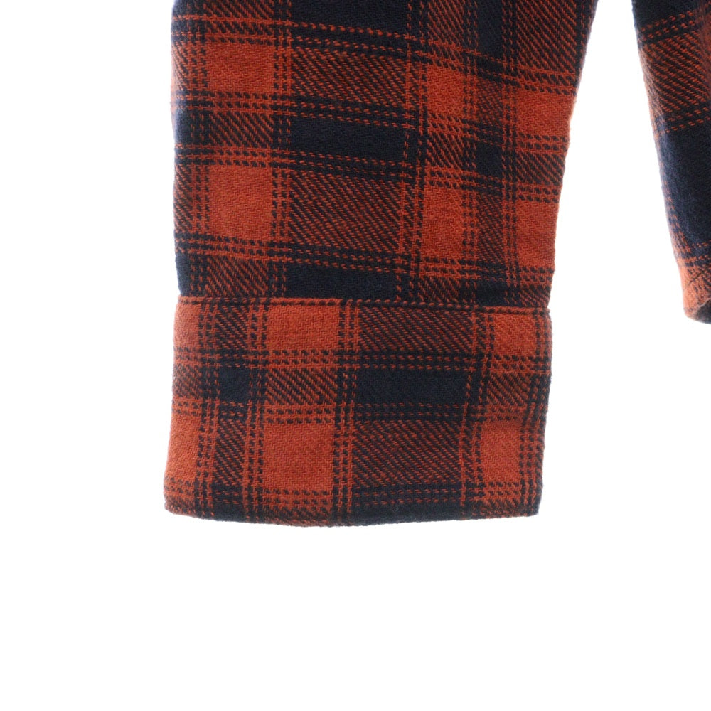CHROME HEARTS(クロムハーツ) LOOSEENDS LS CHECK ルーズエンド 長袖チェックシャツ クロスボタンシャツ レッド JVPタグ