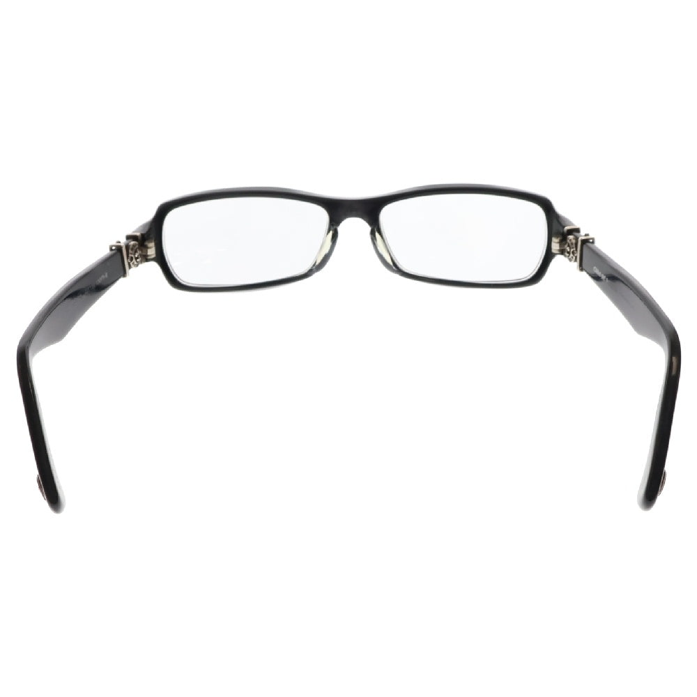 CHROME HEARTS(クロムハーツ) GITTIN ANY?2BSフレアテンプル スクエアフレーム アイウェア サングラス 眼鏡 ブラック ※度入り