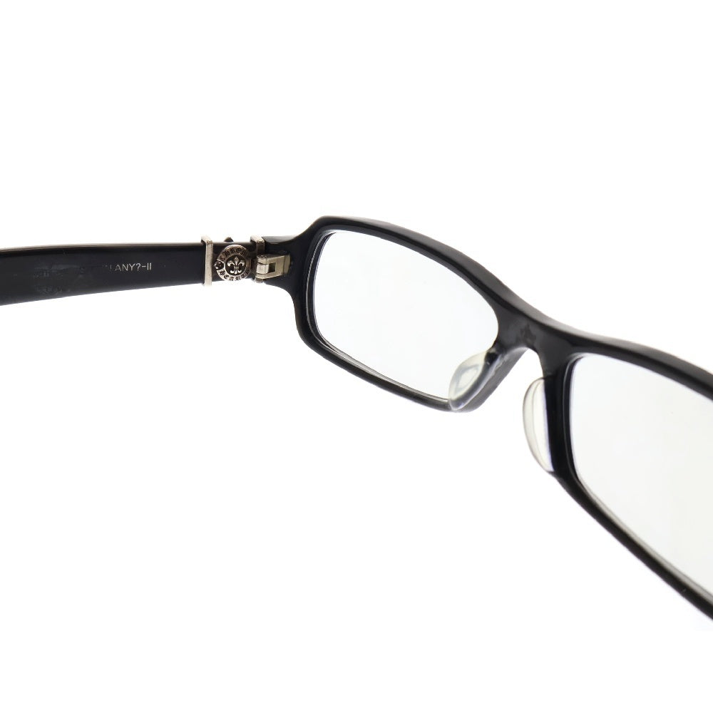 CHROME HEARTS(クロムハーツ) GITTIN ANY?2BSフレアテンプル スクエアフレーム アイウェア サングラス 眼鏡 ブラック ※度入り