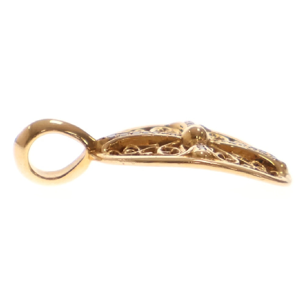 CHROME HEARTS(クロムハーツ) 22K CLSC OVAL P DMND クラシックオーバル PAVEダイヤ ゴールドネックレストップ