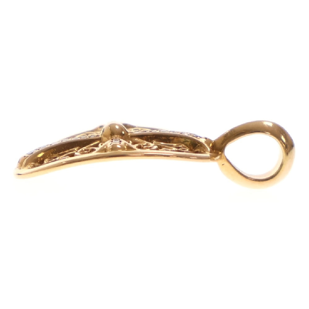 CHROME HEARTS(クロムハーツ) 22K CLSC OVAL P DMND クラシックオーバル PAVEダイヤ ゴールドネックレストップ