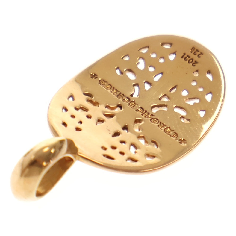 CHROME HEARTS(クロムハーツ) 22K CLSC OVAL P DMND クラシックオーバル PAVEダイヤ ゴールドネックレストップ