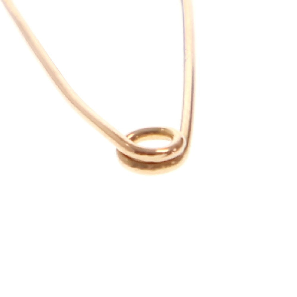 CHROME HEARTS(クロムハーツ) 22K SMALL SAFETY PIN S P DMND 22Kスモールセーフティピン PAVEダイヤ ゴールドネックレストップ