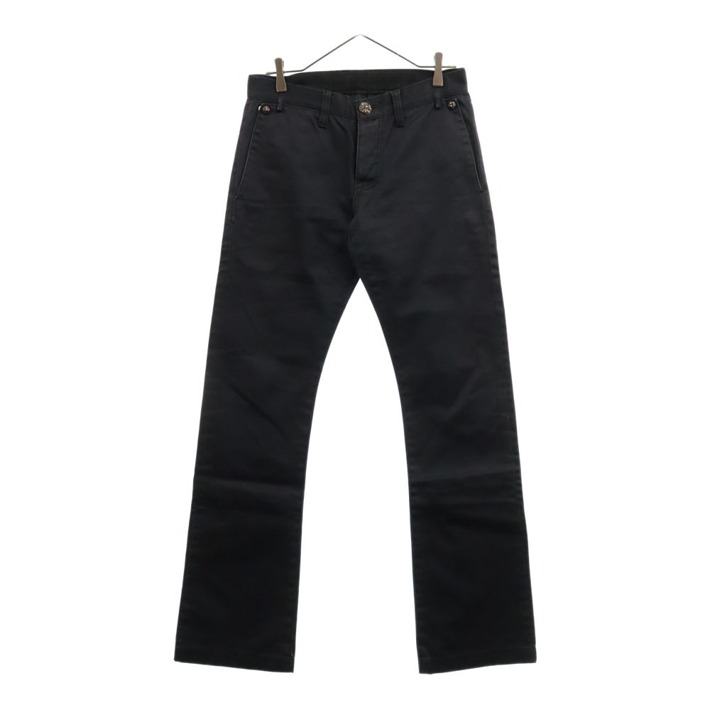 CHROME HEARTS(クロムハーツ) CHINOS チノパンツ ワークパンツ クロスボール レザー切替 ボタンフライ JVPタグ